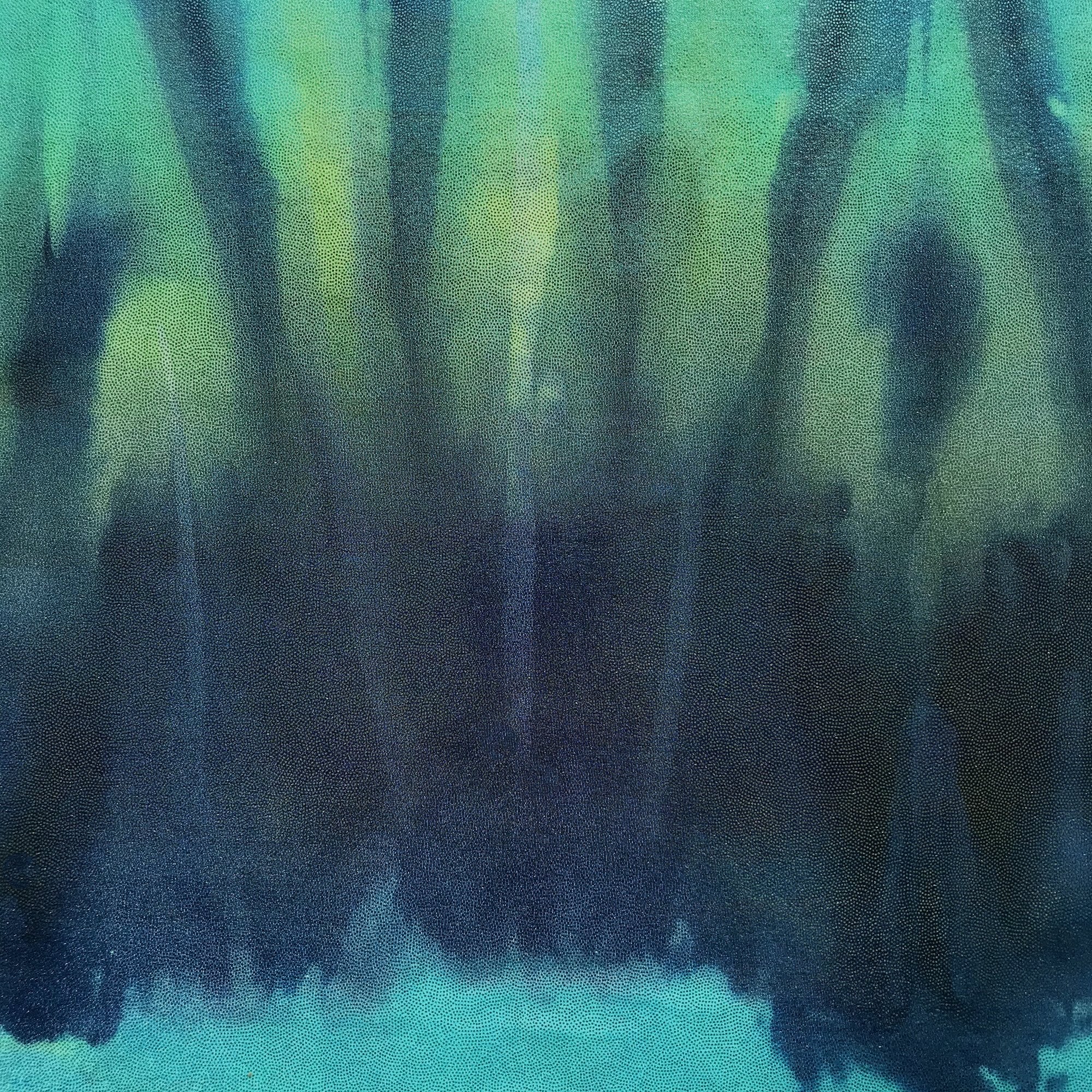 Midnight Blue Tie Dyed Foiled Spandex Fabric | CDW